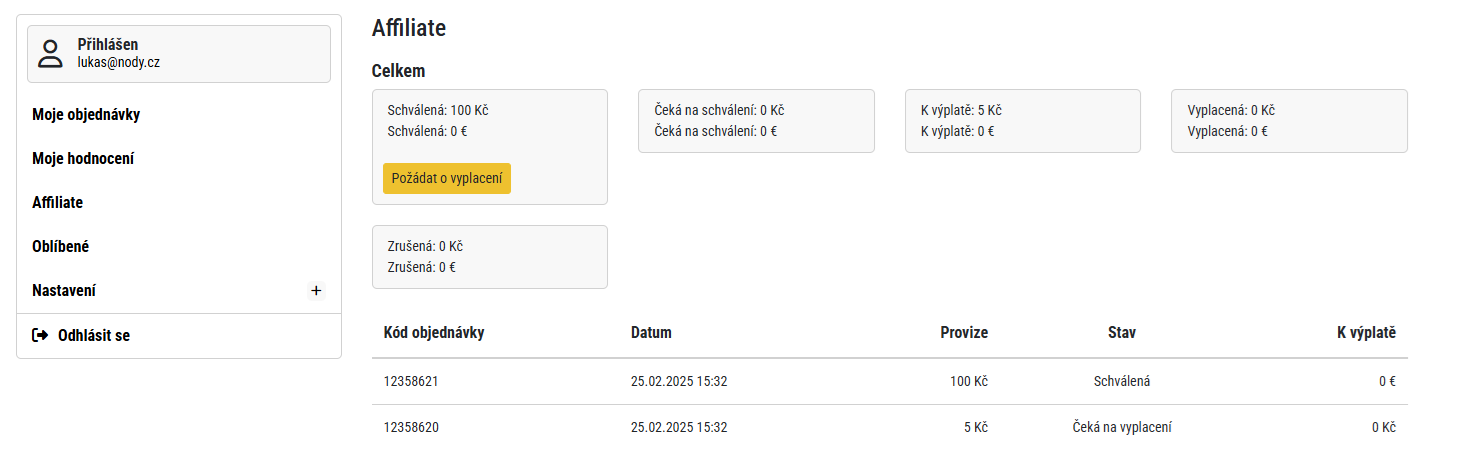 Affiliate konverze
